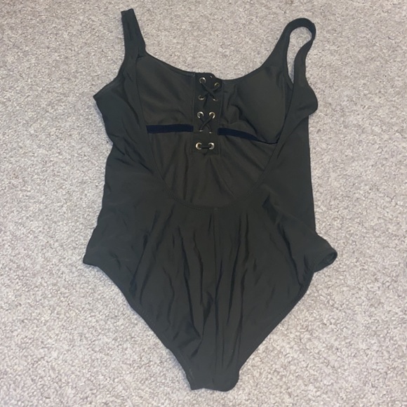 Olive one piece swim suit - Picture 2 of 4